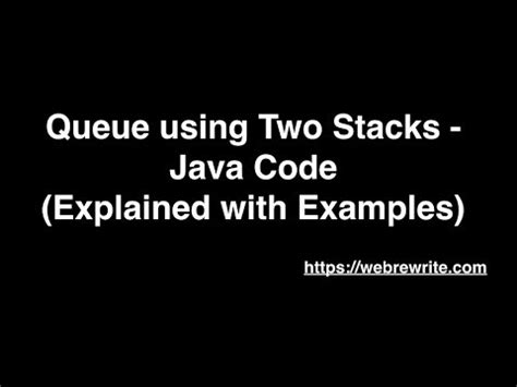 Image result for Stack Implementation Using Queus Java Code