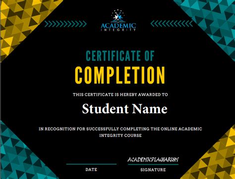 Image result for Academic Integrity Certificate