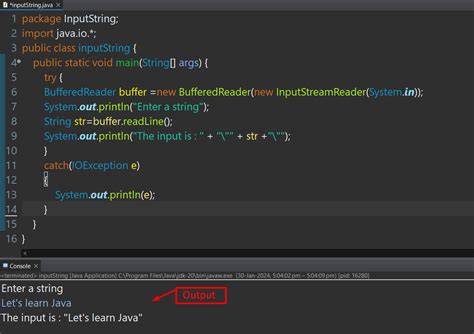 Toradh íomhá ar Java Input Coding