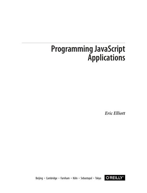Image result for Programming JavaScript Applications