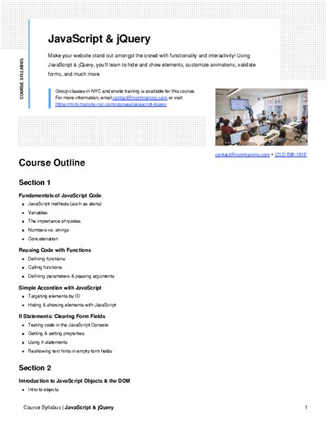 Image result for JavaScript Programming Syllabus