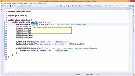 Stack Sample Code Java に対する画像結果