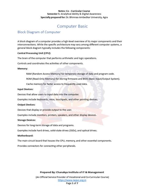 Image result for Computer Basic Notes PDF