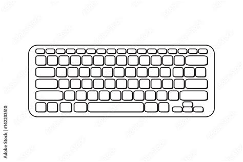 Toradh íomhá ar Computer Keyboard Vector Drawing