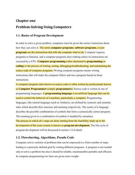 Toradh íomhá ar Problem Solving Computer Programming Basics