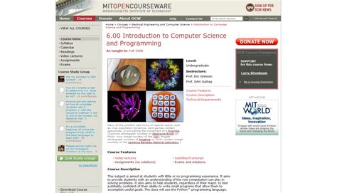 Image result for MIT OpenCourseWare Computer
