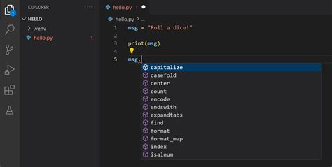 Using Python in vs Code Tutorial に対する画像結果