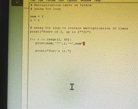Image result for For Loop Multiplication Table Python