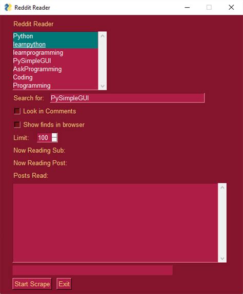 Toradh íomhá ar Pyforms GUI Examples