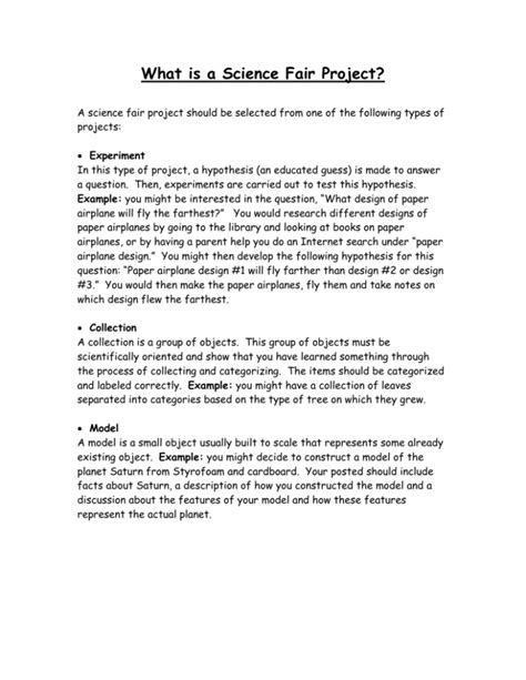 Image result for Science Fair Project Introduction Example