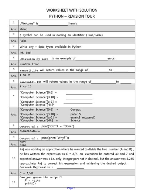 Image result for Random Worksheet for Class 12 Python