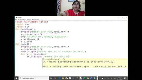 Toradh íomhá ar IP Project for Class 12 Python Using CSV File
