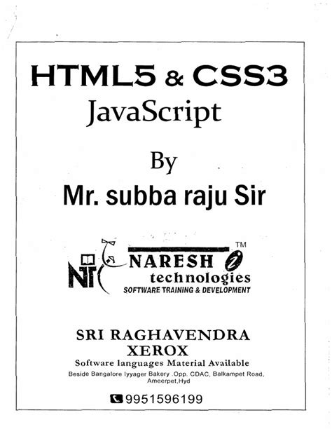 Image result for Syntax for HTML CSS and JavaScript Notes.pdf