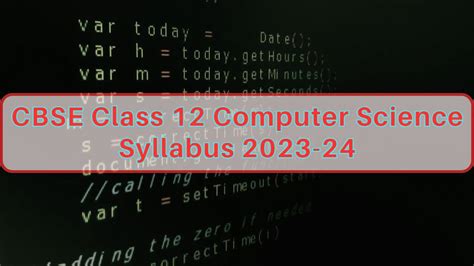 Image result for Computer Science Chapter Syllabus Class 12