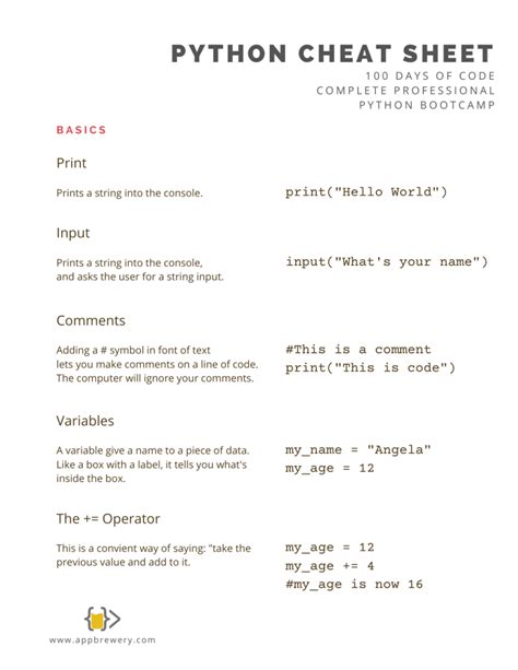 Python Coding Cheat Sheet に対する画像結果