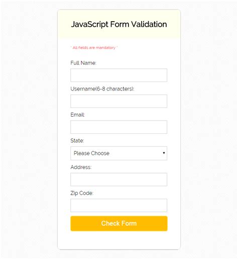 Image result for Form Validation JavaScript