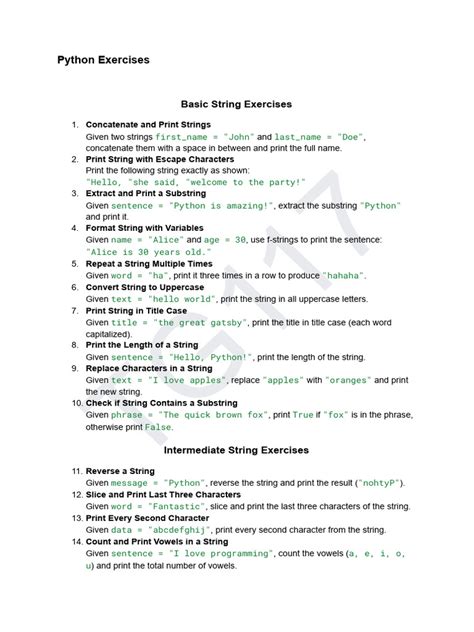 Bildergebnis für Python Coding Exercises