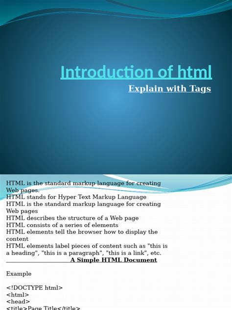 Image result for Introduction to HTML Programming