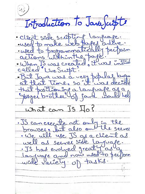 Bildergebnis für JavaScript Short Notes PDF