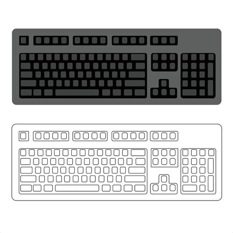 Toradh íomhá ar Computer Keyboard Vector Drawing