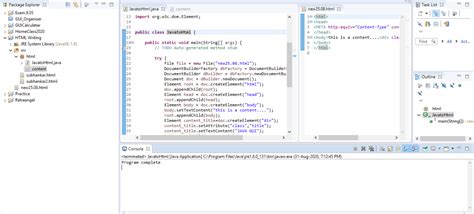 Image result for HTML Code in Java Program