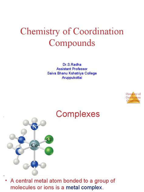 Image result for Coordination Compounds