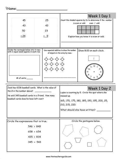 Afbeeldingsresultaten voor Third Grade Worksheets