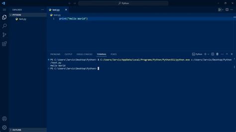 Image result for Visual Studio Code HelloWorld Python