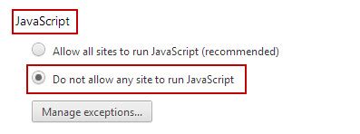Disable JavaScript に対する画像結果