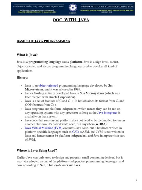 Afbeeldingsresultaten voor Free Printable Java Programming Notes