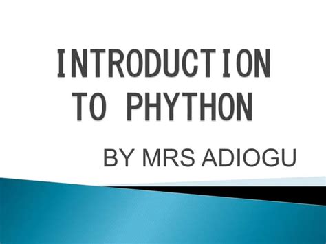 Image result for Python Introduction Slide