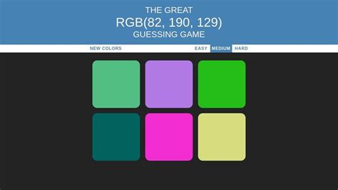 Image result for JavaScript Color Guessing Game