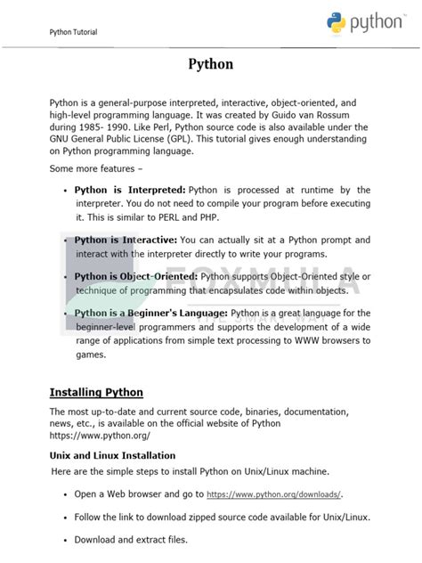 Image result for Basic Python Tutorial PDF