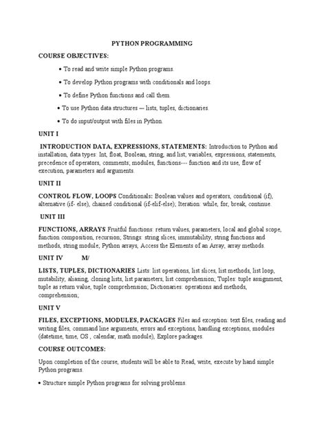 Image result for Python Programming Course Outline