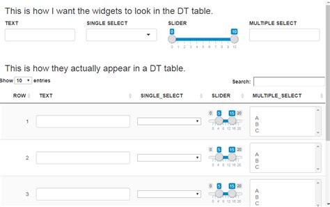 Image result for Table Widget JavaScript