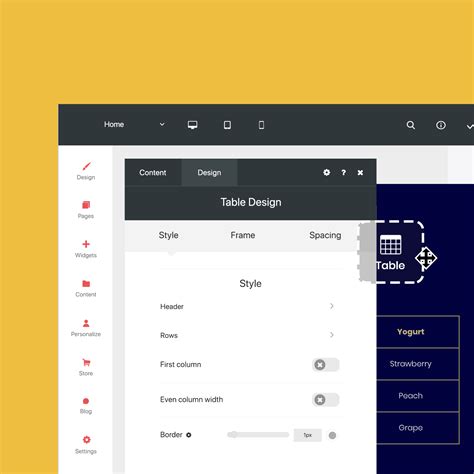 Image result for Table Widget JavaScript