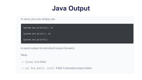 Image result for Java Basic Output