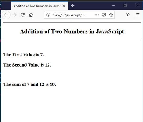 Addition of Two Numbers a JavaScript Program に対する画像結果