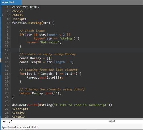 Image result for JavaScript Reverse a String