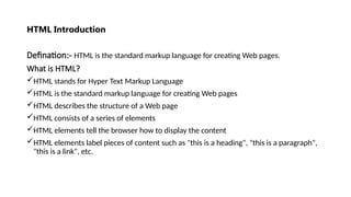 Image result for Introduction Using HTML