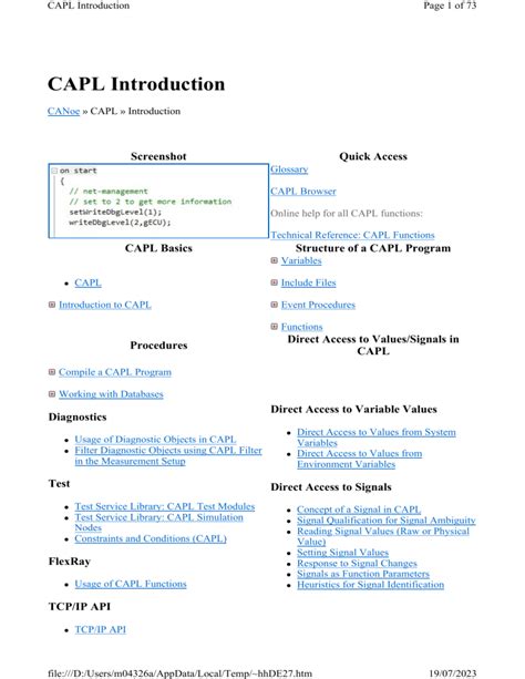 Image result for CAPL Programming Examples
