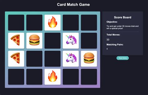 Image result for Card Matching Game JavaScript Difficulty Levels