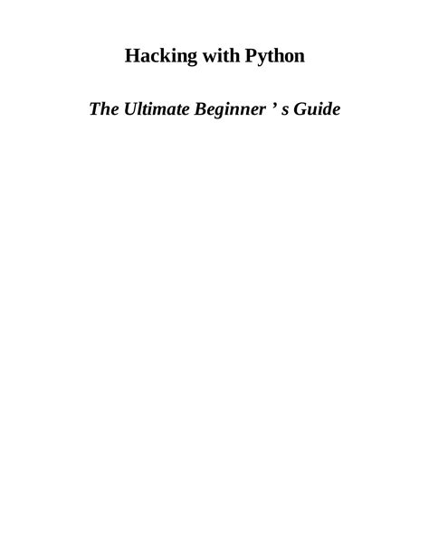 Python Coding for Beginners Hacking に対する画像結果