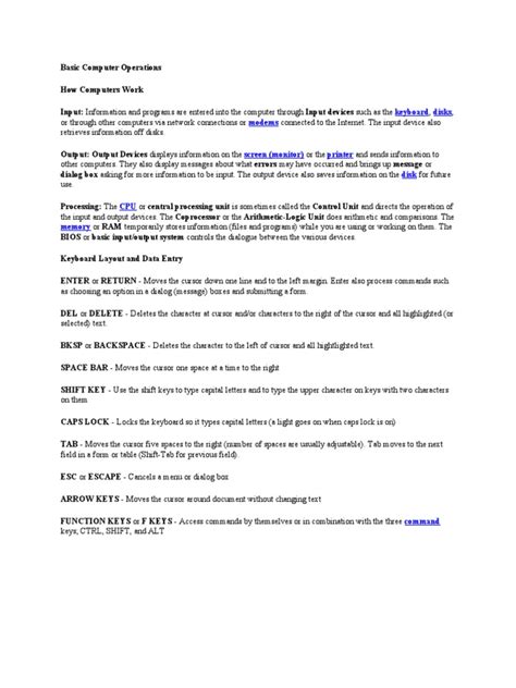 Image result for Basic Computer Operations