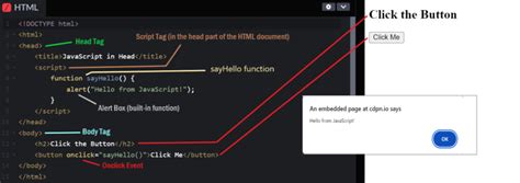How to Add JavaScript to HTML に対する画像結果