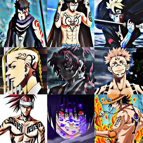 Anime characters with tattoos - Bronctattooaus.com