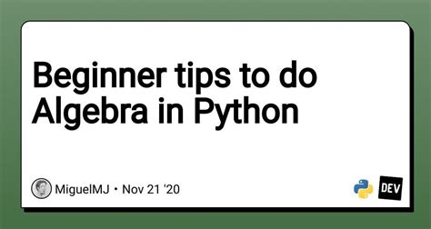 Image result for Python Simple Algebra