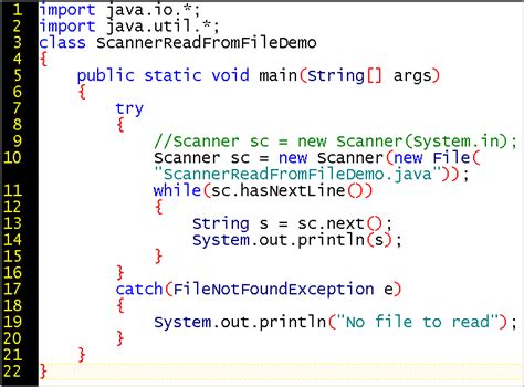 Toradh íomhá ar Scanner Java Example