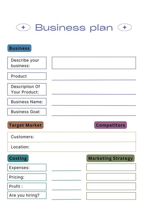 Business Plan Template Free Business Plan Templates, Editable And