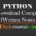 Image result for Python Complete Notes PDF